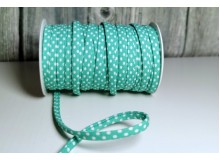 Spaghetti Band Kordel 7mm Polka Dots Pünkchten mint